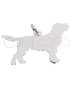 Ciondolo cane Labrador 23 x 15mm Argento 925