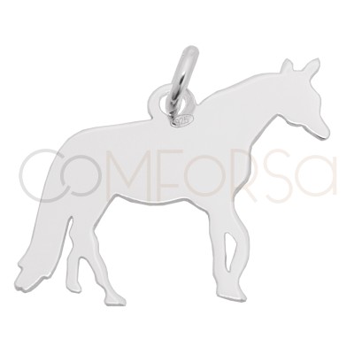 Ciondolo cavallo 21 x 15mm Argento 925