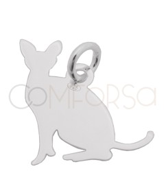 Personalizzazione 1 lato ciondolo gatto egizio 15 x 15mm Argento 925