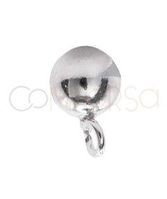 Orecchino sfera con anellino 3 mm argento 925