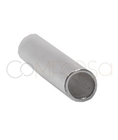 Tubo 3mm (est) x 10mm (lungo) argento 925