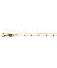 Bracciale veneziana con perline 15cm + 3cm argento 925