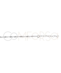 Bracciale Singapore 2.2mm 15cm + 3cm Argento 925