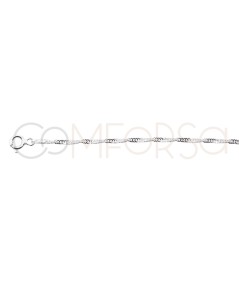 Bracciale Singapore 2.2mm 15cm + 3cm Argento 925