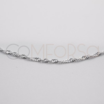 Bracciale Singapore 2.2mm 15cm + 3cm Argento 925