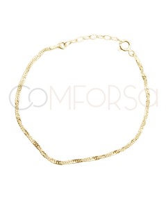 Bracciale Singapore 2.2mm 15cm + 3cm Argento 925