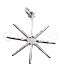 Ciondolo asterisco 20mm Argento placcato oro