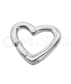 Chiusura a molla a cuore 12 x 10 mm argento 925