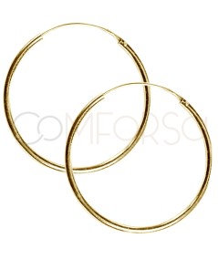 Orecchino ad anello 1.5mm 30 mm argento 925 placcato oro rosa