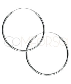 Orecchino ad anello 1.5mm 25 mm placcato oro rosa