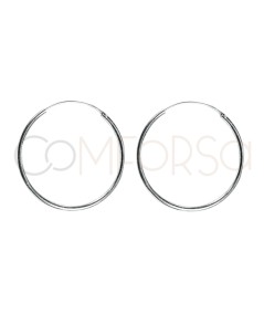 Orecchino ad anello 1.5mm 12 mm argento 925 placcato oro