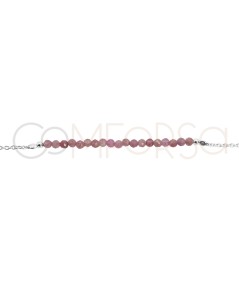 Bracciale con pietre Rosa Cipria in Argento 925