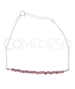 Bracciale con pietre Rosa Cipria in Argento 925