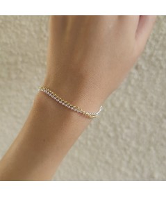 Bracciale con palline in argento placcato oro