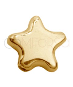 Distanziatore passante stella 8,8x8,5 mm argento 925 placcato oro