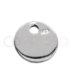 Medaglietta 6 mm senza anellino in argento 925