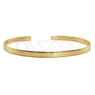 Personalizzazione 1 lato Bracciale piatto 63 x 47mm argento placcato oro