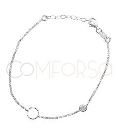 Bracciale con distanziatore cerchio Argento 925