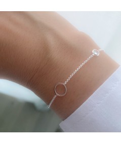 Bracciale con distanziatore cerchio Argento 925