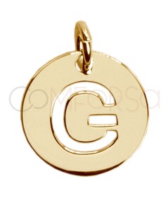 Ciondolo lettera G traforata 12mm Argento 925