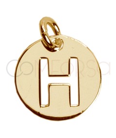 Ciondolo lettera H traforata 12mm Argento 925