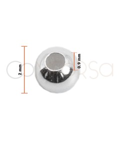 Sfera liscia 2 mm (0.9) argento 925