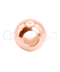 Sfera liscia 2,5 mm (1,2) argento 925 placcato oro rosa