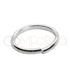 Anello ovale mezza canna 10 x 8mm Argento 925