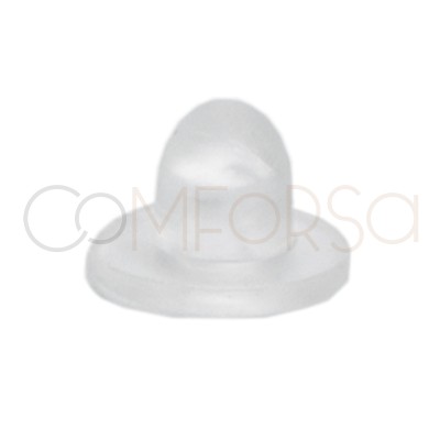 Pressione silicone 8x5 mm argento placcato oro