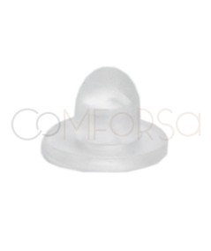 Pressione silicone 8x5 mm argento placcato oro