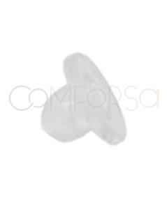 Pressione silicone 8x5 mm argento placcato oro