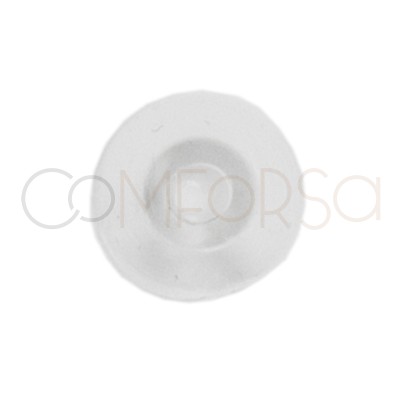 Pressione silicone 8x5 mm argento placcato oro