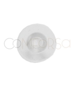 Pressione silicone 8x5 mm argento placcato oro