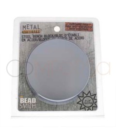 Blocco rotondo in acciaio per stampaggio metallo 7,6 x 1,9 cm