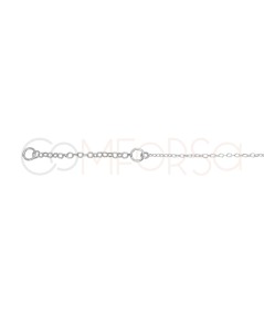 Bracciale occhio turco azzurro16cm + 3cm argento 925