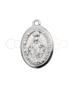 Medaglia Vergine del Miracolo 12 x 17mm argento 925