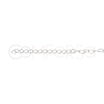 Bracciale cuori 16 + 4cm Argento 925