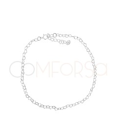 Bracciale cuori 16 + 4cm Argento 925