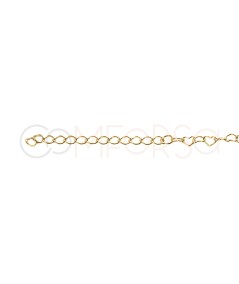 Bracciale cuori 16 + 4cm Argento placcato oro