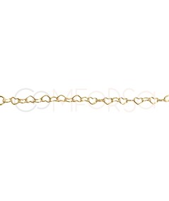 Bracciale cuori 16 + 4cm Argento placcato oro