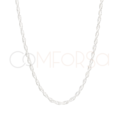 Catena Twisted Rope 40cm Argento 925