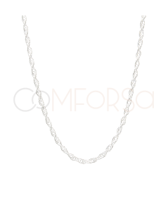 Catena Twisted Rope 40cm Argento 925