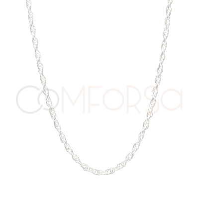 Catena Twisted Rope 45cm Argento 925