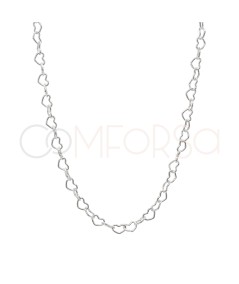 Girocollo cuori 40 + 6cm Argento 925