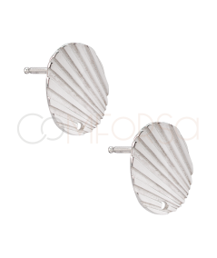 Orecchini di forma ovale 18 x 14mm Argento 925