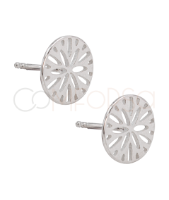 Orecchini fiore traforato 10mm Argento 925