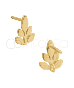 Orecchini ramo con anello 8 x 10mm Argento placcato oro