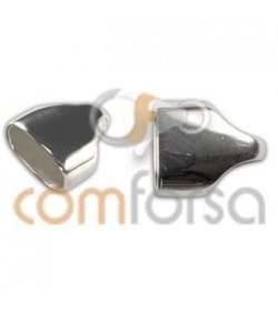 Terminal oval plano 8 x 4 mm prata 925