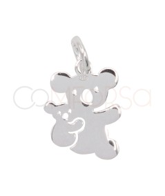 Colgante Koala con bebe 9x10mm