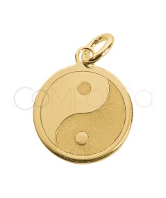 Colgante ying yang 12mm Gold